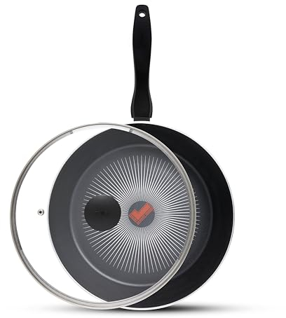 Tower T700318 SmartStart Gourmet 28cm Aluminium Multi-Pan & Lid with Easy Clean Aeroglide Non-Stick, Long Lasting, Induction Compatible, Oven Safe, PFOA Free