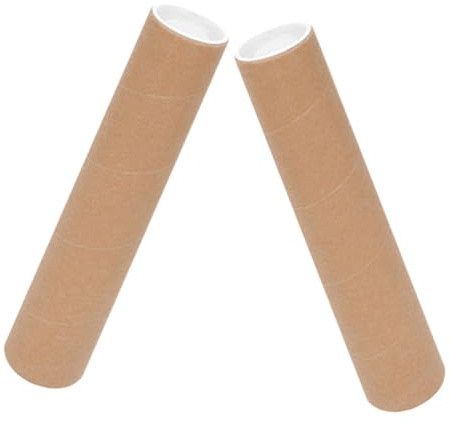 OSOLADY Tubo de Almacenamiento para Pósteres y Documentos Construcción Ligera y Tapas de Extremo, 2 Piezas, Material Abs y Papel, Adecuado para Almacenamiento y Envío Seguro