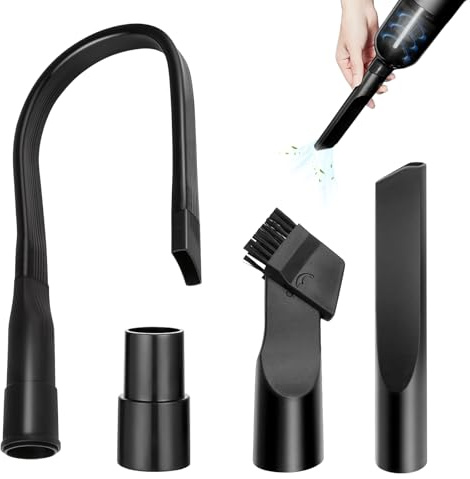 Hzyclzh 4 Piezas Accesorios de Aspiradora, Juego de Boquillas Universales para Aspiradora Adaptador de 32-35 mm, para Aspiradora de 62 cm, Accesorio para Limpiar Debajo de Muebles y Asientos de Coche
