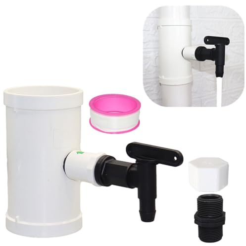 Récupérateur d'eau de pluie – Collecteur d'eau de , accessoire d'irrigation de jardin | Comprend une valve de dérivation réglable et une protection contre les débordements, résistant pour