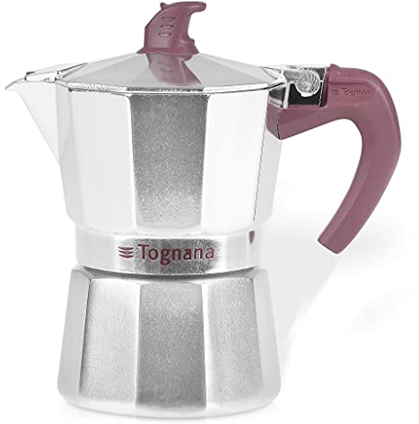 Tognana Extra Style, Caffettiera Moka, 3 Tazze, Alluminio, Grigio