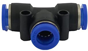 Raccordo ad innesto rapido tubo/tubo a T diametro 8mm - Conf.15 pezzi