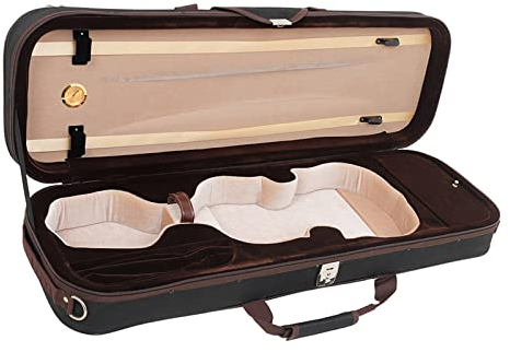 Geigenkasten 4/4 Größe Geigenkoffer Quadratische Aufbewahrungsbox Mit Hygrometer Geigenkoffer Geigenzubehörteile