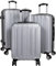 Trendyshop365 Koffer-Set 3-teilig Hartschale Dallas 4 Räder Zahlenschloss Silber