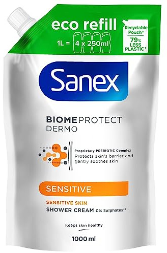 Sanex Biome Protect Dermo Sensitive Shower Gel Refill, 1000ml
