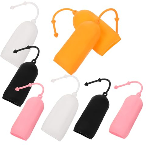 Mipcase Coperture in Silicone Elastiche Anti-perdita Per Bottiglie Da Viaggio 8 Pezzi 22cm Protezione Custodia Portatile Per Flaconi Shampoo Lozione Uso Esterno Viaggio