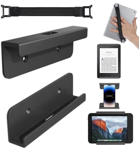 VINEST Support Tablette Mural Universel pour iPad - Fixation Murale Salle de Bain avec Ruban Adhésif et Vis