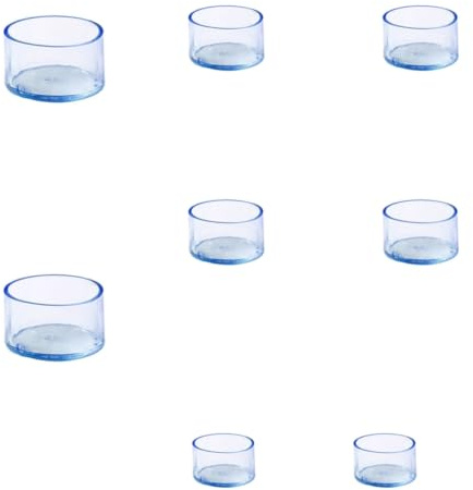 PTNKUIIY Lot de 8 capuchons de protection pour pieds de chaise - Diamètre : 40 mm - Ronds et transparents - En feutre - Pour sols en bois dur