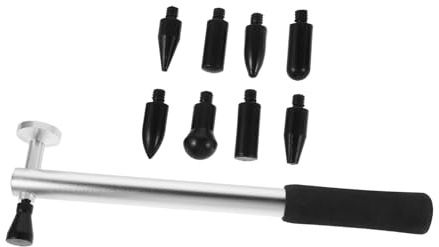 IMIKEYA Martello di Riparazione di Affettatura per Automobili Kit di Strumenti per la Rimozione dei Danni Carrozzeria con Punte di Plastica Strumento per il Restauro