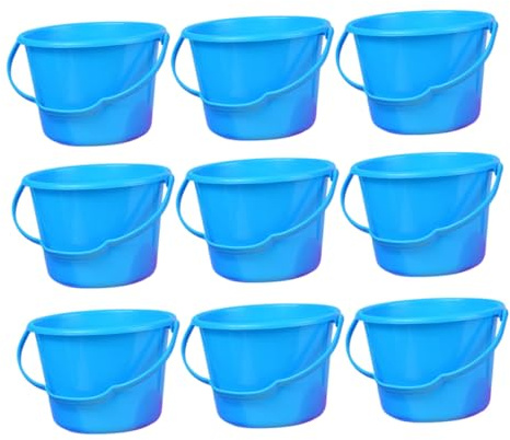 TOBBOMEY Set 10 Pezzi Secchielli da Spiaggia Colorati, Giocattoli Secchiello da Pesca Leggeri e Resistenti, per Giochi All’aperto e Attività in Sabbia per Asilo Colore Colore Casuale