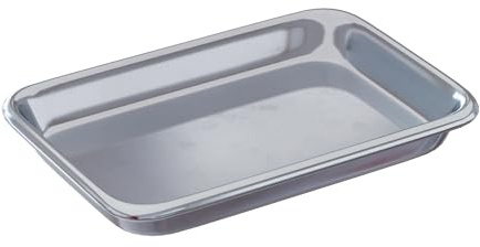 Eighth Size 19 Gauge 6 1/2 x 9 1/2 Wire in Rim Aluminum Bun Pan/Sheet Pan - 12/Case, for Oven Freezer Bakery Hotel Restaurant