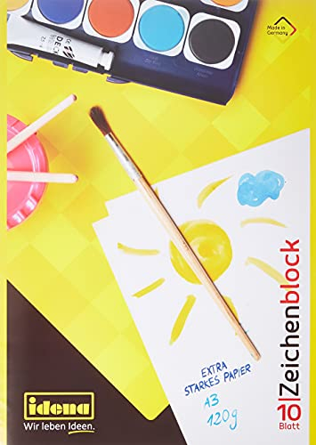 Idena 10388 - Zeichenblock, DIN A3, 10 Blatt, 120 g/m², 1 Stück