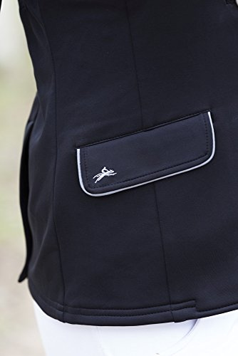 Equi-Theme/Equit'M 988482250 Veste de compétition Classique Souple Noir/Gris Passepoil Taille Unique