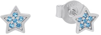 s. Oliver Ohrringe für Mädchen, Glas / 925 Sterling Silber, Rhodiniert