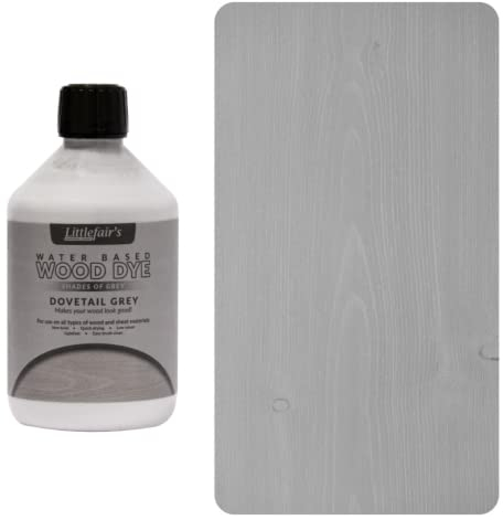Littlefair's Holzlasur 500ml - Holzlasur Innen - Holz Lasur Für Natürliche Holzmaserung - Wasserbasierte Wood Stain - Schnell Trocknend & Umweltfreundlich - Farbe: Schwalbenschwanzgrau