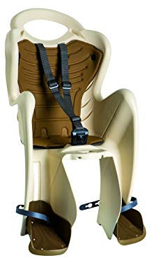 b bellelli Child Rear Bicycle Seat - MR FOX (up to 22 kg) Clamp Version For Pannier Racks and Parcel Carriers, NOT For Cycle Frames (Beige)