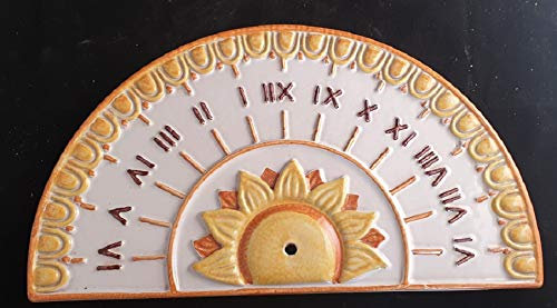 MERIDIANA CERAMICA DI VIETRI DIPINTA A MANO LUNGHEZZA CM. 39, ALTEZZA CM. 23, PROFONDITA’ CM. 3,5 OROLOGIO MAIOLICA