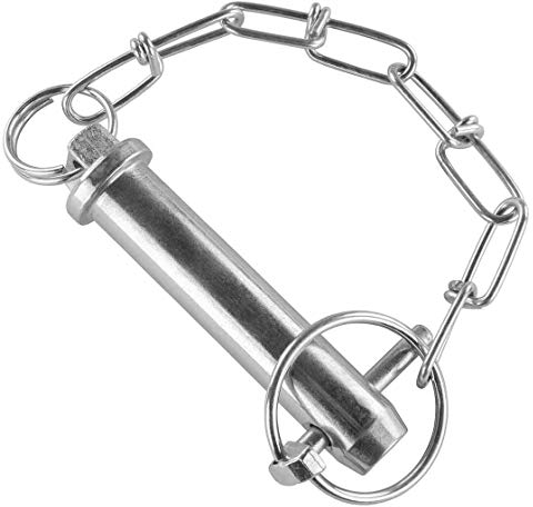 Oberlenkerbolzen | Kat 2 | 98 mm Nutzlänge | mit Kette & Splint | Steckbolzen | Oberlenker | Sicherungsbolzen | für Klappsplint | Kategorie 2 | Bolzen | Gerätebolzen