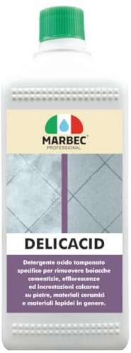 MARBEC DELICACID 1LT Detergente acido tamponato delicato per cotto klinker pietre e ceramica rimuove incrostazioni cementizie