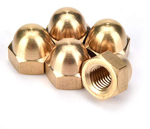 Écrou de Dôme, écrou Hexagonal Borgne, Boulons à Filetage Femelle en Laiton Couvrent les écrous de Dôme pour la Protection des Attaches de Véhicule Intérieur Extérieur(M6 (20PCS))