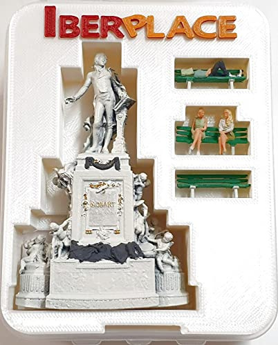 Iberplace Skala H0 Figurer 1:87 Set Mozart staty och dekoration Tillbehör för din modellering järnväg Tabletop Tåg leksak modellering miniatyrer Människor för modeller