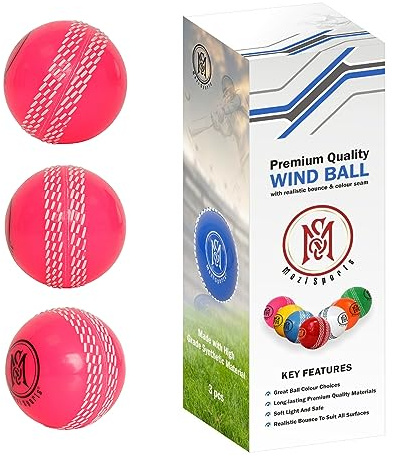 Mozi Sports vindcricketbollar – inomhus och utomhus mjuk träning cricketbollar för färdigheter coaching övning