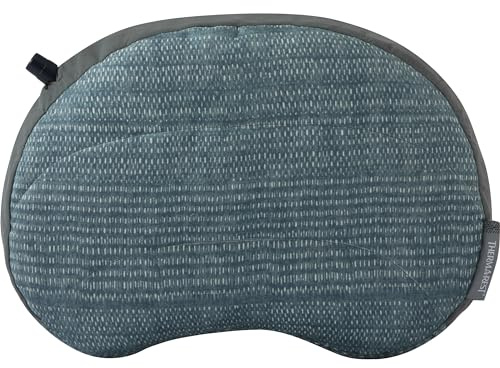 Therm-a-Rest Air Head Inflatable Camping and Travel Pillow, Blue Woven Dot, Large - 12 x 18 Inches
