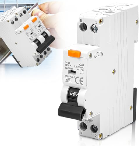 Disjoncteur différentiel FI, disjoncteur différentiel 30 mA, interrupteur avec courant nominal RCBO 16 A, disjoncteur protégé DPN, disjoncteur 240 V, disjoncteur miniature