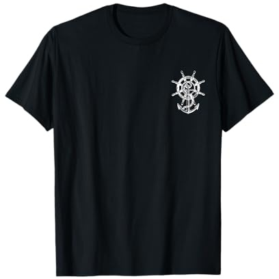 Anchor & Rudder Cool Boat Nautical Men Women Boy Sailing T-Shirt