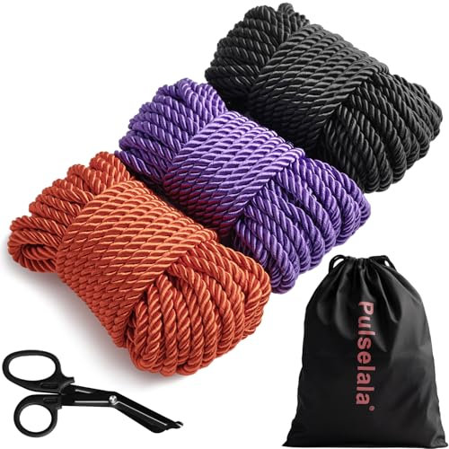 Shibari Japanese Rope Styling Set for Bedroom Play – Perfect for Beginners and Experienced Riggers, Silky-Soft Rope, Ideal for Simple and Intricate Knots – The Ultimate Gift Set for Couples and Lovers