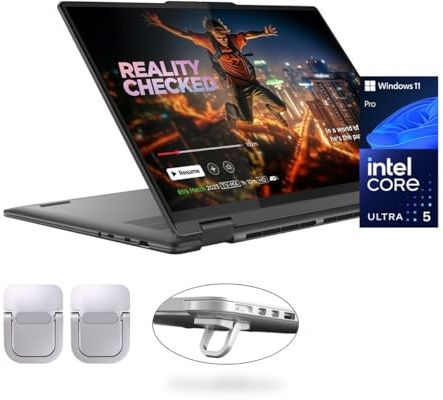 Lenovo Yoga 7i - Computer portatile 2 in 1, touchscreen 2K da 16, Core Ultra 5 125U (Beats i7-1355U), 16 GB LPDDR5X, SSD da 1 TB, 300 nit, retroilluminato, TB4, HDMI 2.1, FP, WiFi 6E, webcam, PDG