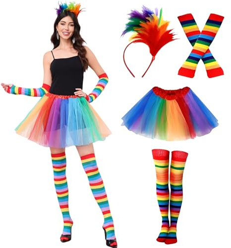 TALWIOR Femme 4 Pièces Déguisement Carnaval, Costume pour Mascarade, Cosplay Adulte