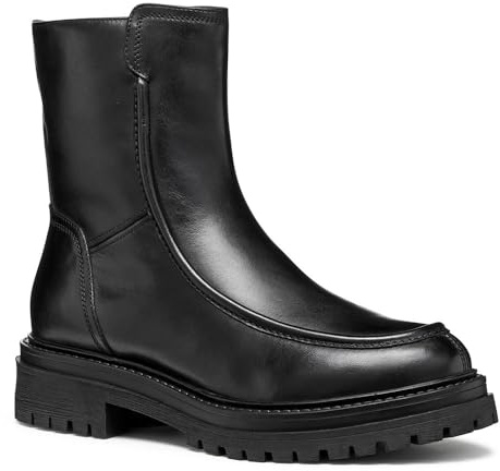 Geox D Iridea, Stivale alla Caviglia Donna, Nero, 37 EU