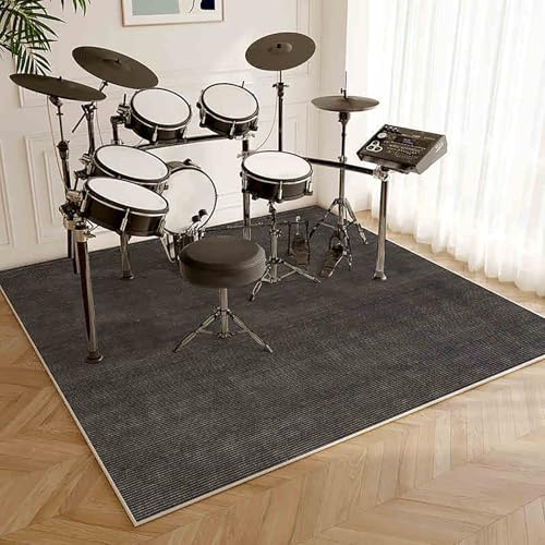 120 x 70 cm Alfombra para Bateria Electronica Drum Rug Alfombrillas Insonorizada Antideslizantes para Baterías electrónicas Caja Bombo Baterías acústico Tambor Instrumentos Musicales Alfombrilla