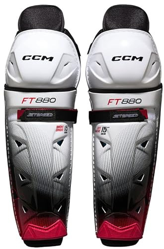 CCM JetSpeed FT880 - Parastinchi per hockey su ghiaccio, 38 cm