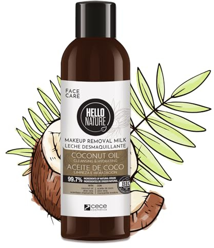 P-Beauty Naturkosmetik Ansiktsrengöringsmjölk – mild sminkborttagare med ekologisk kokosolja, vegansk – ögonvänligt rengöringsmedel – rengöringsmjölk för känslig hud – ansiktsrengöring och ansiktsvård