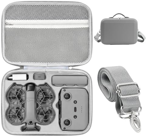 Ecofocet Väska för DJI Neo 2, bärväska för DJI Neo 2 fodral, drönarväska, resväska för RC-N3 kontroll/Neo2 batterifodral, för drönare skydd, förvaring