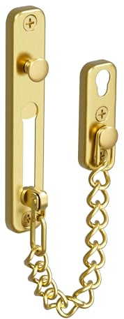 Sayayo Catena Per Porta Anteriore, Blocco Catena Porta Sicurezza, Serratura Porta Sicurezza, per Porte e Finestre Interne, Hotel, Casa in Affitto, in Acciaio Inossidabile Oro, EFD9000-G