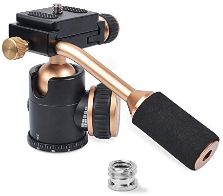 Bestshoot Tripod Head, Flexi-Tilt Universal Ball Head with Quick Release Plate, 1/4 Screw for DSLR Camera, Video Camcorder, Cellphone/Pad, Mirrorless Cameras, Ring Light, Selfie