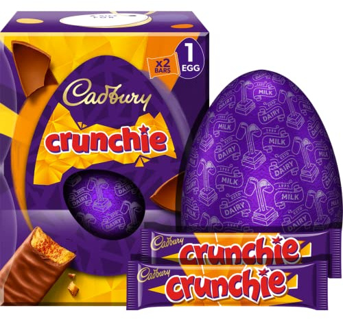 Cadbury Dairy Milk Crunchie Chocolate Easter Egg, With 2 Cadbury Crunchie Bars, 190 g (Pack of 1)