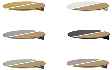 1x Wall Stair DOT Wandstufe Katzentreppe Klettersystem für Haustiere, belastbare, stabile Ablage/Plattform mit Selbstklebender, Rutschfester Korkmatte für Vasen, Blumentöpfe (Weiß, mit Kork)