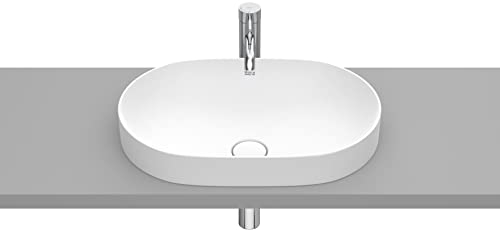 Roca, INSPIRA ROUND Lavabo de comptoir FINECERAMIC® Blanc mat 550 mm x 370 mm x 75 mm A327527620