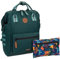 CABAIA - Sac à Dos Adventurer Lima - Medium 18L - Déperlant - Compartiment Ordinateur Portable 13 - 2 Poches - Certifié Vegan - Sac Voyage, Affaires, École pour Homme et Femme - Vert