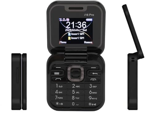 SOYES I16pro 2G Entsperrtes Klapphandy, Dual-SIM-Klapphandy mit Großen Tasten für Senioren und Kinder, 16 GB Taschen-Basishandy, Lauter Ton, älteres Handy mit Doppelbildschirm,