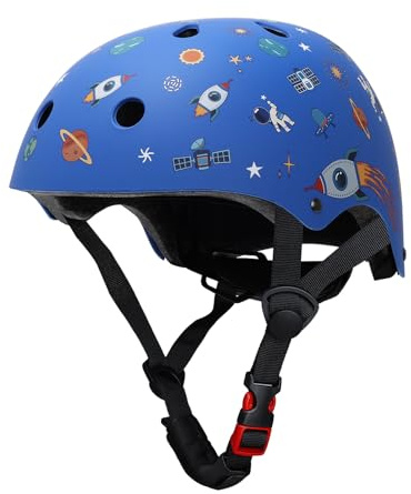 YOOXARMOR Casco de Bicicleta para Niños de 3-5-8 afios Peso Ligero Transpirable,Casco Ajustable para Ciclismo Patineta Scooter BMX Monopatin mit Certificacién CE,50-54CM