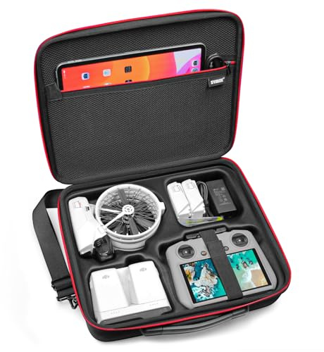 SYMIK Étui de transport pour DJI Flip, anti-éclaboussures d'eau, sac à bandoulière de voyage compact anti-choc, étui de rangement en nylon pour DJI Flip Fly More Combo Drone accessoires, compatible