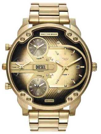 Diesel Mr. Daddy Slim Herren Gold-Ton Edelstahl Uhr, DZ7490