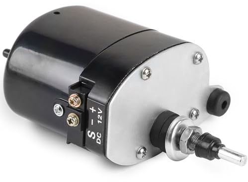 SWAWIS Motor Limpiaparabrisas Universal 12V | 105° de Barrido Compatible con Tractores, Jeeps y Otros Vehículos