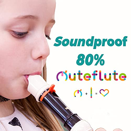 MUTEFLUTE Pack de 5 controladores de sonido, sordinas para flauta soprano de digitación barroca o alemana. Sordina para niños y adultos