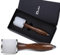 DIUDUS Leather Nylon Hammer, Straight Head Carving Hammer for Handmade Leather Crafts (Brown/Water-Rippled)